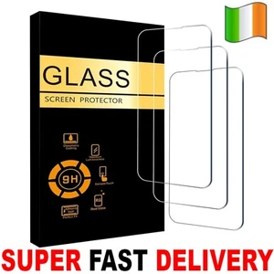 3 PACK Genuine Tempered Glass Screen Protector Saver For Apple iPhone 16 15 14 - Picture 1 of 11