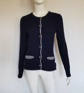 Christian Berg schlichte dicke Kaschmir Strickjacke Grobstrick Patches - Bild 1 von 12