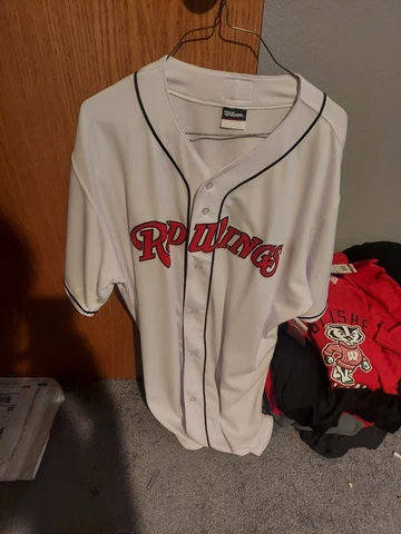 Wilson Rochester Red Wings XL Jersey and Rochester Red Wings Pride Flag Cover