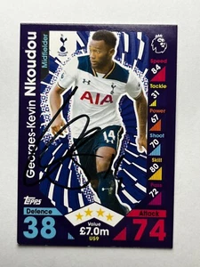 Autograph GEORGES-KEVIN NKOUDOU-Spurs-TOPPS Match Attax Trading Card-signed IP - Picture 1 of 2