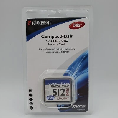 Kingston Elite Pro 512MB 50x - CompactFlash Card - CF/512-S NEW/SEALED - Image 1 of 4