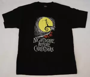 Vintage 90s Disney Nightmare Before Christmas T-Shirt Movie Promo Giant Large L - Picture 1 of 7