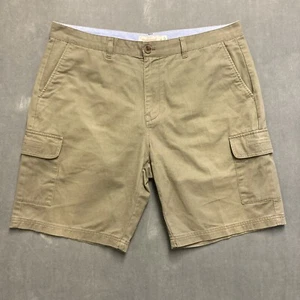 Weatherproof Green Khaki Cargo Shorts Mens 36 Soft 100% Cotton - Picture 1 of 9