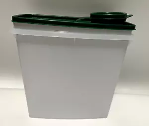 Tupperware contenitore per custodi cereali trasparente 469-14 coperchio a flip superiore verde - Foto 1 di 7