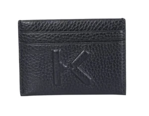 NEW Kenzo Mens Leather Card Holder Wallet Black w/ Dust Bag FREE Shipping - Picture 1 of 7