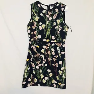 Victoria Beckham For Target Women's Dress Size Medium Black Floral Sleeveless  - Picture 1 of 6