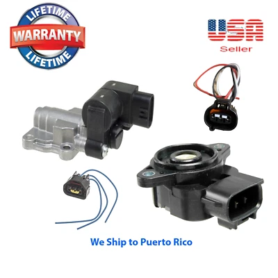 IDLE AIR CONTROL & TPS + CONNECTORS Fit:CHEVROLET PRIZM 1998-2002 TOYOTA COROLLA - Image 1 of 4