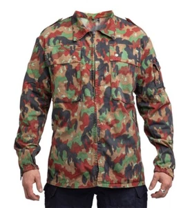 Large Swiss Army M83 Alpenflage Field Jacket Military Camouflage Uniform M70 NEW - Picture 1 of 10