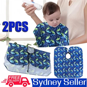 Kids Barber Salon Kids Apron Baby Hair Cutting Hairdressing Hair Cape Cloth Gown - Picture 1 of 11