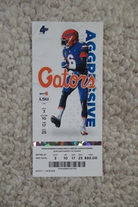 FLORIDA GATORS VS LSU TIGERS 6/10/2018 BOLETO COMPLETO ~ JOE BURROW JUSTIN JEFFERSON - Imagen 1 de 1
