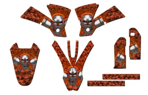 2002 SX FLAMING GEARHEAD Orange Senge Graphics Kit Compatible with KTM - Bild 1 von 10