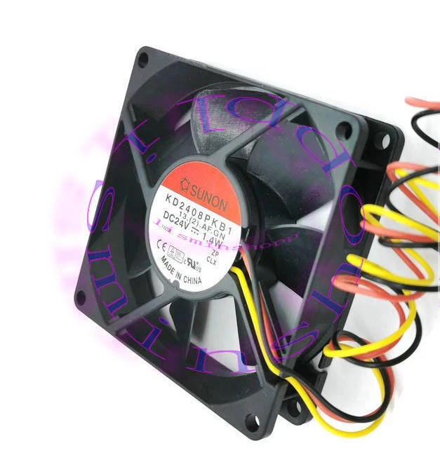 SUNON KD2408PKB1 DC24V 1.4W 8020 8CM 3-pin inverter server cooling fan New - Image 1 of 1