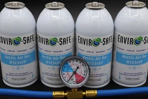 Arctic Air for R1234yf, 4 cans with Gauge, COLDER AIR, Enviro-Safe - Bild 1 von 3