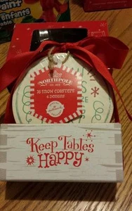 NIP Hallmark Northpole Snow Coasters 16pc "Snow Flies whey you're having Fun" - Picture 1 of 2