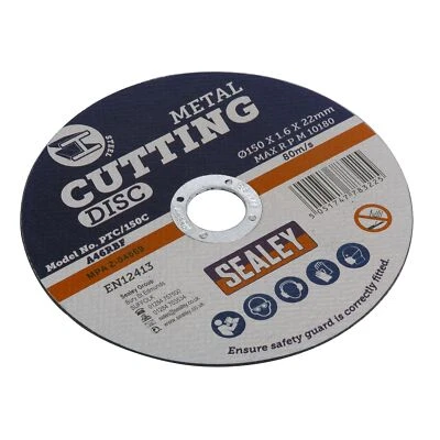 Sealey Cutting Disc 150 x 1.6mm 22mm Bore Discs Saws Table DIY Tools Garage