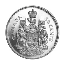 Random Year Canadian Half Dollar $0.50 Face Value Circulation 80% Pure EF Silver