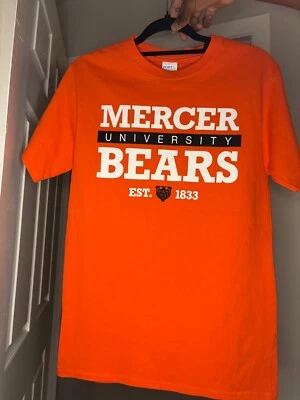Camiseta Mercer Bears Roja Cuello Redondo Manga Corta Talla Pequeña Foto 1 de 3