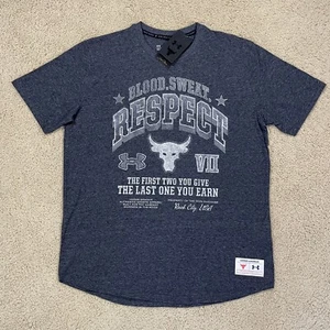 Under Armour Project Rock Tee BSR Short Sleeve Tee Black/Gray Men’s Size 2XL - Picture 1 of 3