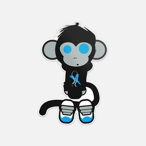 Monkey Vinyl Aufkleber Aufkleber - Bild 1 von 1