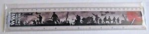RULER 30cm PLASTIC WORLD WAR 1 HISTORY 1914 - 1918 PICTURE AND TIMELINE REVERSE - Picture 1 of 2
