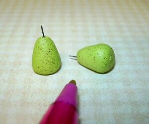 Miniature FALCON Pair of Bosc Pears. DOLLHOUSE Miniatures 1:12 Scale
