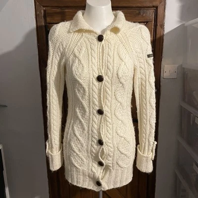 Cárdigan tejido Diesel para mujer blanco mezcla de lana talla M Foto 1 de 4