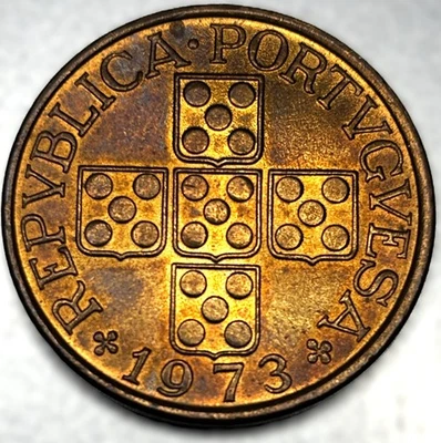 1973 Portugal 1 Escudo Coin Republica Portuguesa Choice BU -1290 - Image 1 of 2