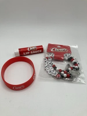 Paquete de 3 brazaletes con cuentas bastones de elevación con nuevo bálsamo labial sellado y pulsera de silicona Foto 1 de 4