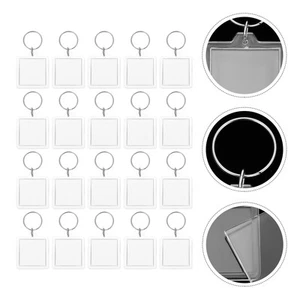 20 Pcs Acrylic Keychain Lovers Photo Frame Keycharm Keychains Picture Frames - Picture 1 of 12