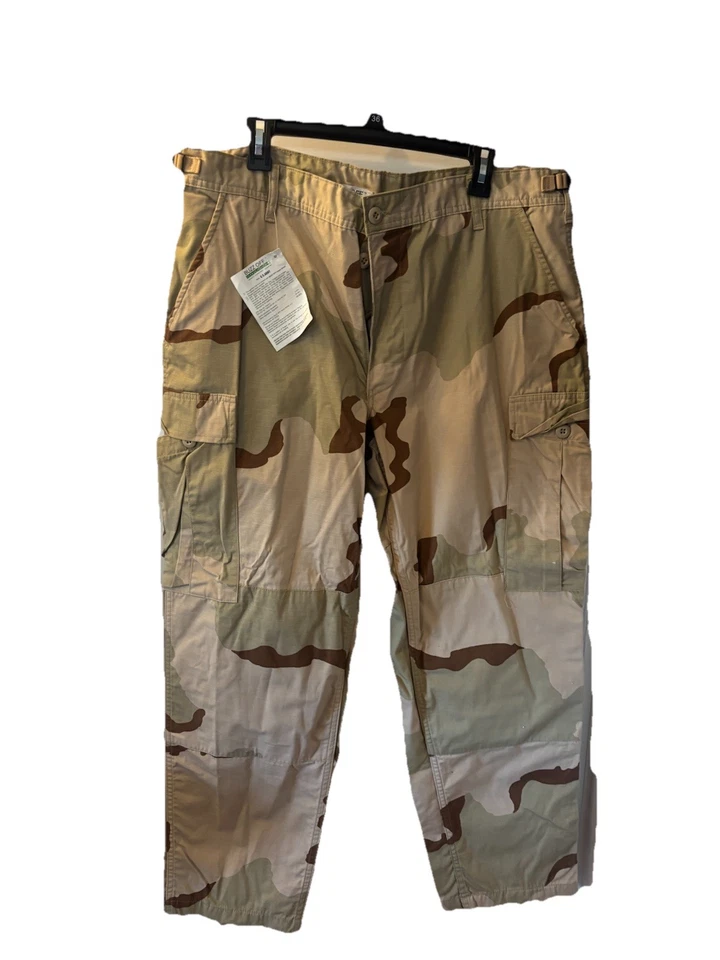 NWT US Army Military Camo Pants Trousers Buzz Off Insect Shield BDU Large Short - Image 1 of 4