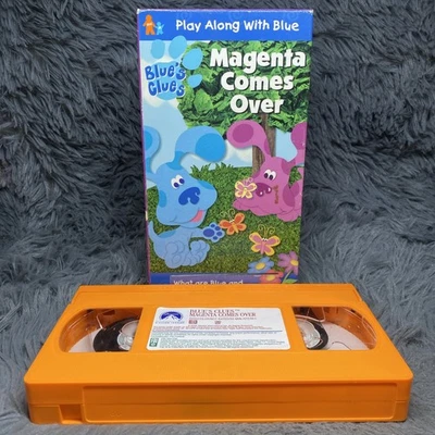 Blue's Clues Magenta Comes Over VHS Tape 2000 Nick Jr Nickelodeon Blue Cartoon - Image 1 of 4