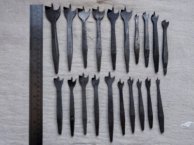 Vintage Batwing Auger Centre Point Ratchet Drill Bits Job Lot x20 old tools  - Image 1 of 4