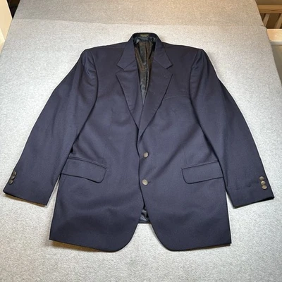 Blazer Oscar de la Renta Para Hombres 46L Latón Botón Clásico Azul Marino Lana Abrigo Deportivo NOTA Foto 1 de 4