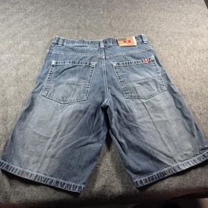 Southpole Denim Shorts Mens 36 Blue Long Baggy Relaxed Fit Jean Jorts Streetwear - Foto 1 di 13