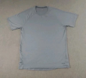 Alive T Shirt Athletic Qwick Dry Mens Large Gray Blue Stretch Short Sleeve - Picture 1 of 16