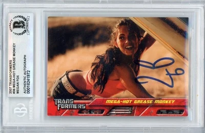 Megan Fox 2007 Transformers Mega Hot Grease Monkey RC Autograph #36 BAS Beckett - Image 1 of 2