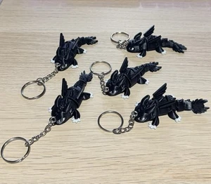 How to train your dragon Toothless Keychain - 3D Printed Articulated - Picture 1 of 1