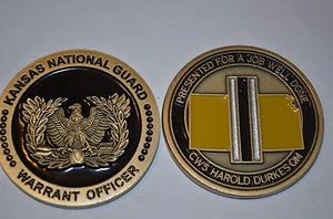 KANSAS NATIONAL GUARD WARRANT OFFICER COIN - Picture 1 of 1