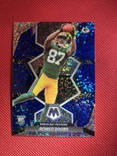 2022 Panini Mosaic ROMEO DOUBS Blue Sparkle SSP Packers RC Rookie Card