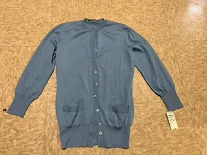VINTAGE MCQUEEN COLLECTION CARDIGAN/ TOP 100% CASHMERE TWINSET NWTGS SZ M - Picture 1 of 8