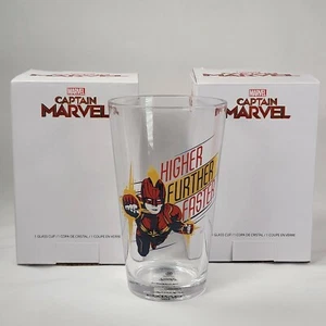 Funko Pop! Marvel Collector Corps Exklusives CAPTAIN Marvel Pint Glas Menge 2 Paar - Bild 1 von 11