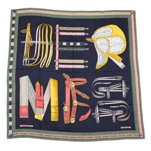 HERMES Cuadrado Gigante LETRAS EQUESTRES Talla 140 Cachemira 70%/Seda 30% Tabaco/Ver... - Imagen 1 de 7