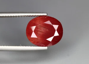 4.56 CTS_GLITTERING VERY RARE STONE_100 % NATURAL UNHEATED RED SUNSTONE_BRAZIL - Picture 1 of 3