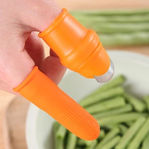 1set Silicone Finger Protector Thumb Knife Protector Gears Cutting Vegetable - Picture 1 of 9