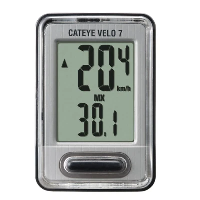 CATEYE Velo 7 Fahrradcomputer kabelgebunden Distanz - Geschwindigkeit - Zeit - Bild 1 von 3