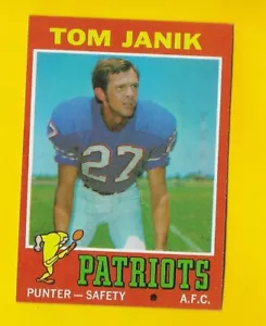 64490 1971 Topps #82 Tom Janik Patriots ex/como nuevo-como nuevo - Imagen 1 de 3