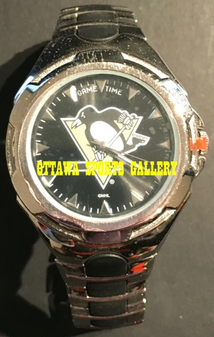 PITTSBURGH PENGUINS GAME TIME LICENSED NHL "VICTORY" QUARTZ WATCH (M20) Cover