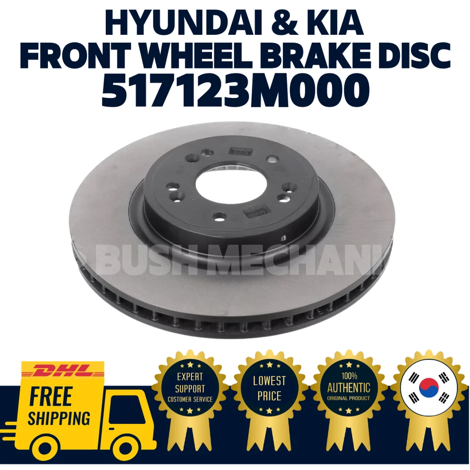 Disco de freno de rueda delantera original OEM Hyundai Kia 517123M000 Genesis Foto 1 de 1