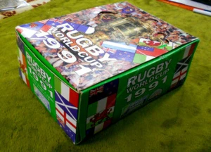 #AA. 1991 RUGBY UNION WORLD CUP CARDS COUNTER DISPLAY BOX - NO CARDS - Bild 1 von 3