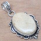 Pendant Fossil Coral Gemstone Handmade Gift For Her 925 Silver Jewelry 2"